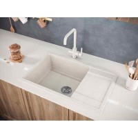 Мойка кухонная Paulmark Flugen PM317850-BE, 78 см, кварцевая, бежевый