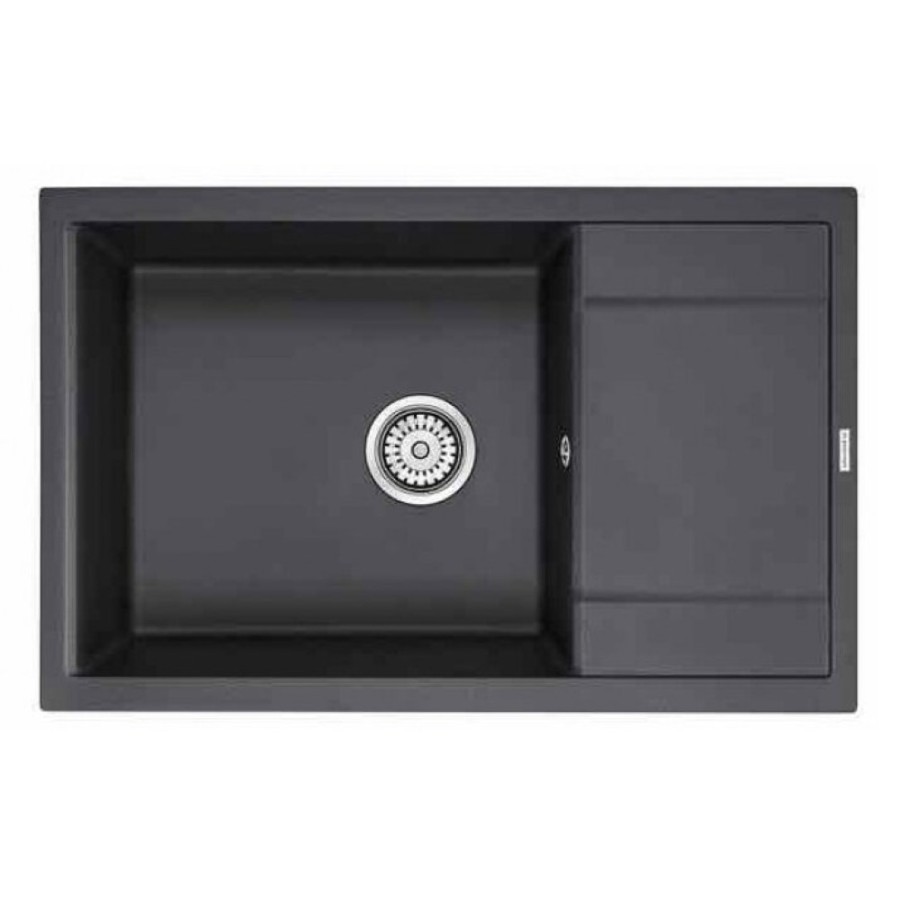 Мойка кухонная Paulmark Flugen PM317850-BL, 78 см, кварцевая, черный