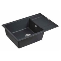 Мойка кухонная Paulmark Flugen PM317850-BL, 78 см, кварцевая, черный