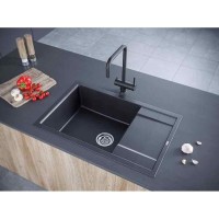 Мойка кухонная Paulmark Flugen PM317850-BL, 78 см, кварцевая, черный