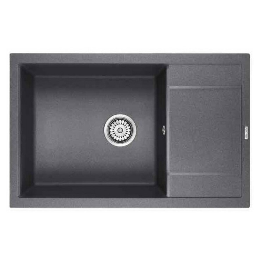 Мойка кухонная Paulmark Flugen PM317850-DG, 78 см, кварцевая, графит