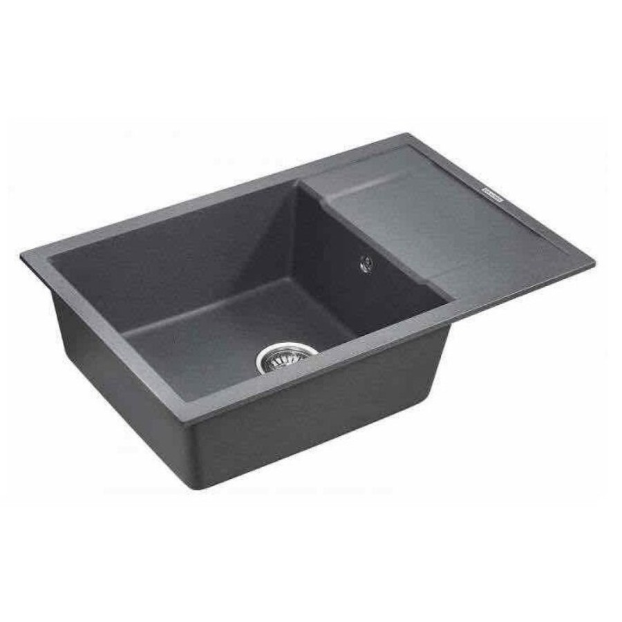 Мойка кухонная Paulmark Flugen PM317850-DG, 78 см, кварцевая, графит