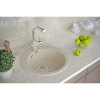 Мойка кухонная Paulmark Gelegen PM404800-BE, 48 см, кварцевая, бежевый