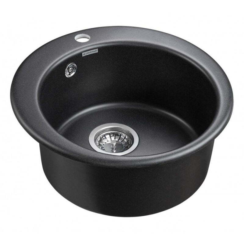 Мойка кухонная Paulmark Gelegen PM404800-BL, 48 см, кварцевая, черный