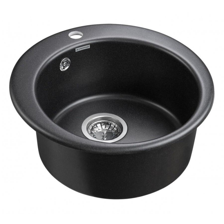 Мойка кухонная Paulmark Gelegen PM404800-BL, 48 см, кварцевая, черный