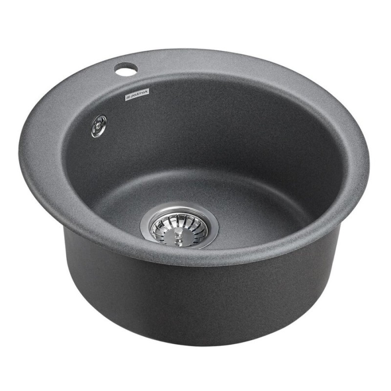 Мойка кухонная Paulmark Gelegen PM404800-DG, 48 см, кварцевая, графит