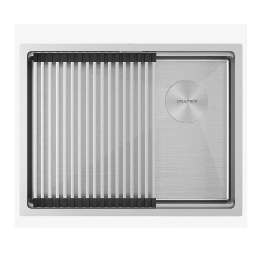 Мойка кухонная Paulmark Next PRO 58 UNI, PM705845-BS, 58 см, цвет нержавеющая сталь