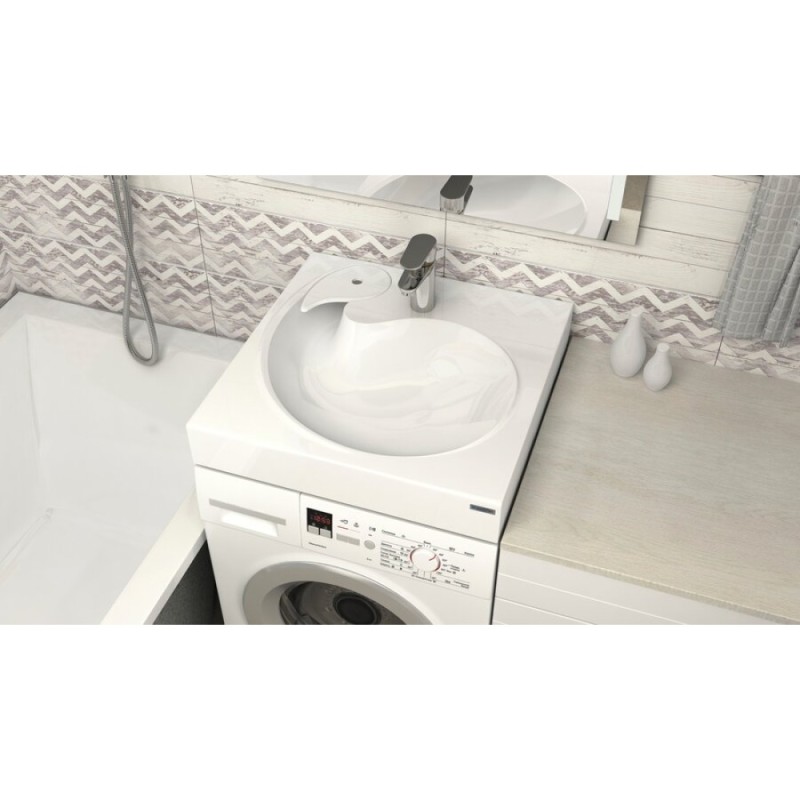 Раковина Paulmark Winken PM740431 60 см над стиральной машиной, белая