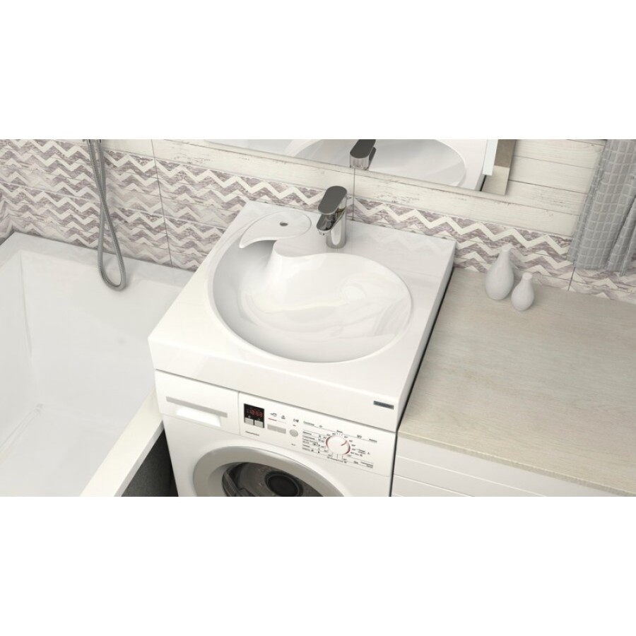 Раковина Paulmark Winken PM740431 60 см над стиральной машиной, белая