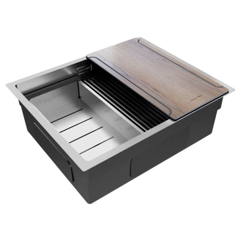 Мойка кухонная Paulmark Next Multi Sink 58 Uni, PM785845-BS, 58 см, цвет нержавеющая сталь