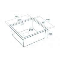 Мойка кухонная Paulmark Aller PM804844-BG, 48 см, брашированное золото
