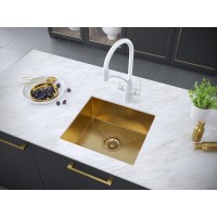 Мойка кухонная Paulmark Aller PM804844-BG, 48 см, брашированное золото