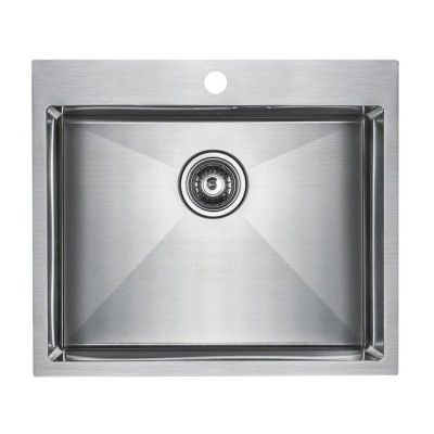 Мойка кухонная Paulmark Isar PM805951-BS, 59 см, брашированная нержавеющая сталь