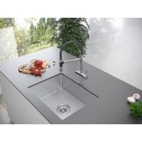 Мойка кухонная Paulmark Isar PM805951-BS, 59 см, брашированная нержавеющая сталь