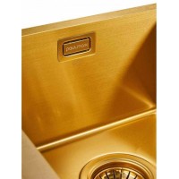 Мойка кухонная Paulmark Aller PM807444-BG, 74 см, брашированное золото