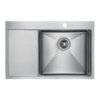 Мойка кухонная Paulmark Elde PM807851-BSL/R, 78 см, брашированная нержавеющая сталь, левая/правая