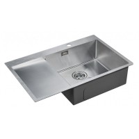 Мойка кухонная Paulmark Elde PM807851-BSL/R, 78 см, брашированная нержавеющая сталь, левая/правая