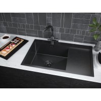 Мойка кухонная Paulmark Elde PM807851-GML/R, 78 см, вороненая сталь, левая/правая