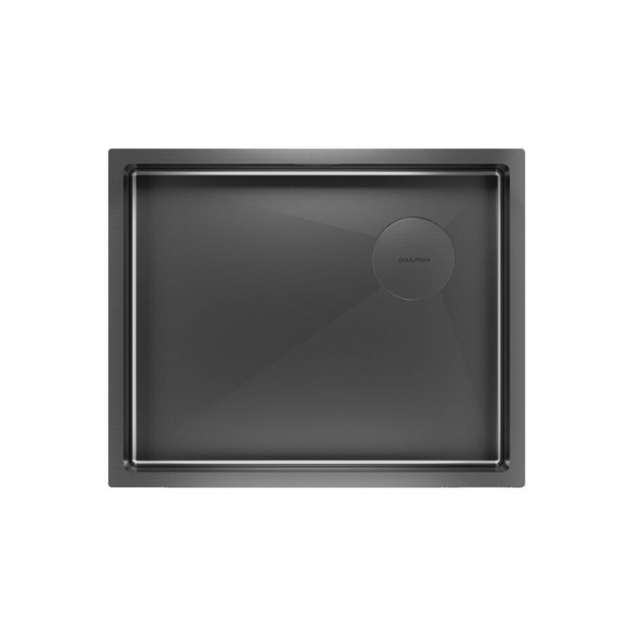 Мойка кухонная Paulmark Next-Skew-540, PM885444-GM, вороненая сталь