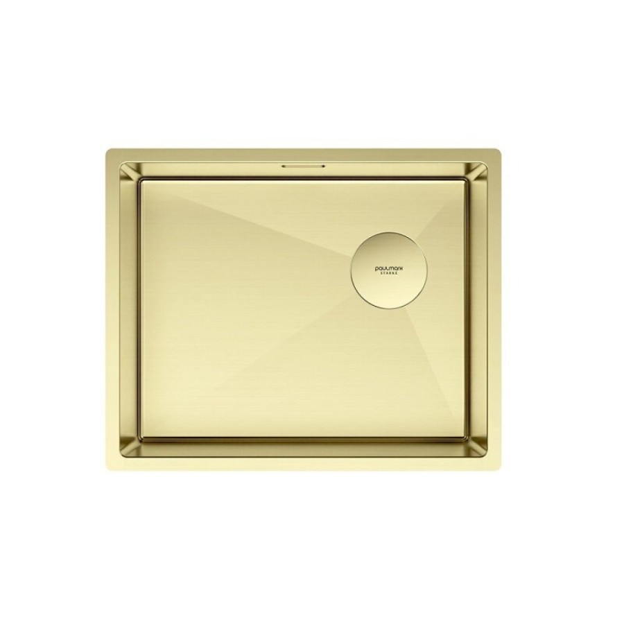Мойка кухонная Paulmark Next-Skew 54 UNI, PM885444-LG, 54 см, цвет светлое золото