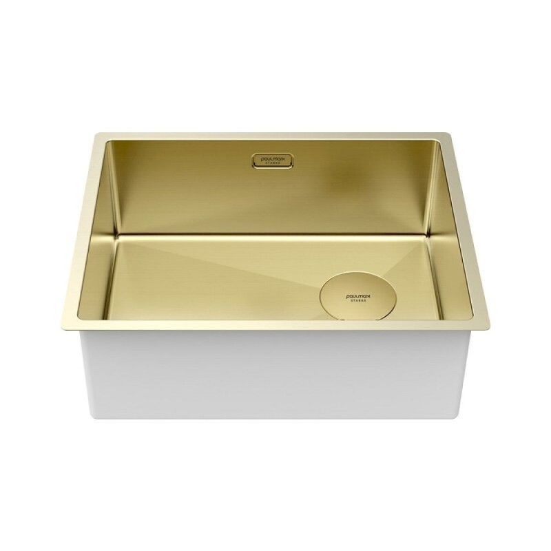 Мойка кухонная Paulmark Next-Skew 54 UNI, PM885444-LG, 54 см, цвет светлое золото