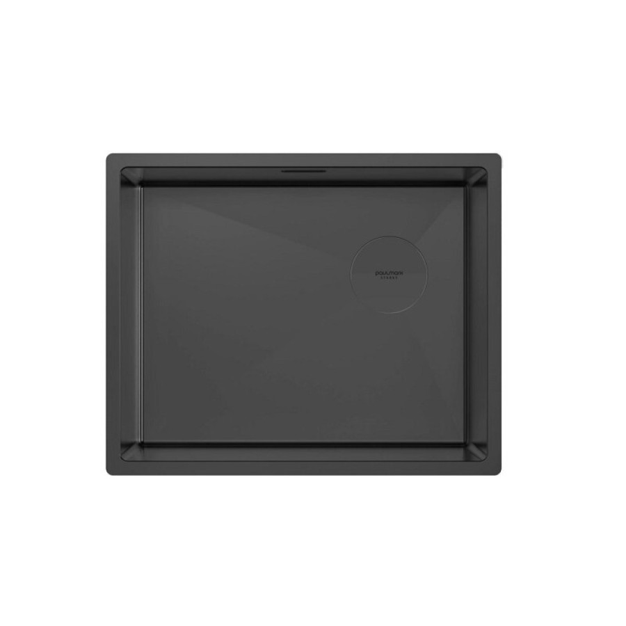Мойка кухонная Paulmark Next-Skew 54 UNI, PM885444-MBN, 54 см, цвет черный матовый