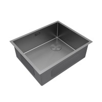 Мойка кухонная Paulmark Next-Skew 54 UNI, PM885444-MG, 54 см, цвет серый матовый