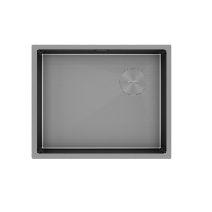 Мойка кухонная Paulmark Next-Skew 54 UNI, PM885444-MG, 54 см, цвет серый матовый