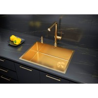 Мойка кухонная Paulmark Next-Skew-580, PM885844-BG, брашированное золото