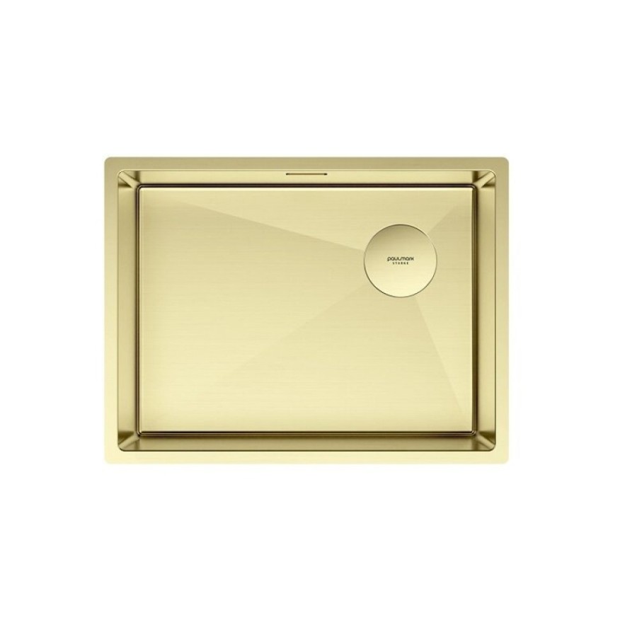 Мойка кухонная Paulmark Next-Skew 58 UNI, PM885844-LG, 58 см, цвет светлое золото