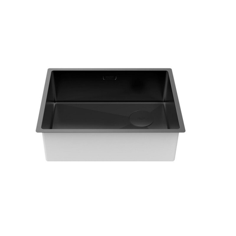 Мойка кухонная Paulmark Next-Skew 58 UNI, PM885844-MBN, 58 см, цвет черный матовый