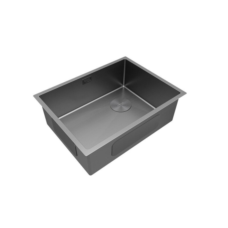Мойка кухонная Paulmark Next-Skew 58 UNI, PM885844-MG, 58 см, цвет серый матовый