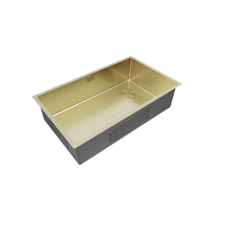 Мойка кухонная Paulmark Next-Skew 74 UNI, PM887444-LG, 74 см, цвет светлое золото