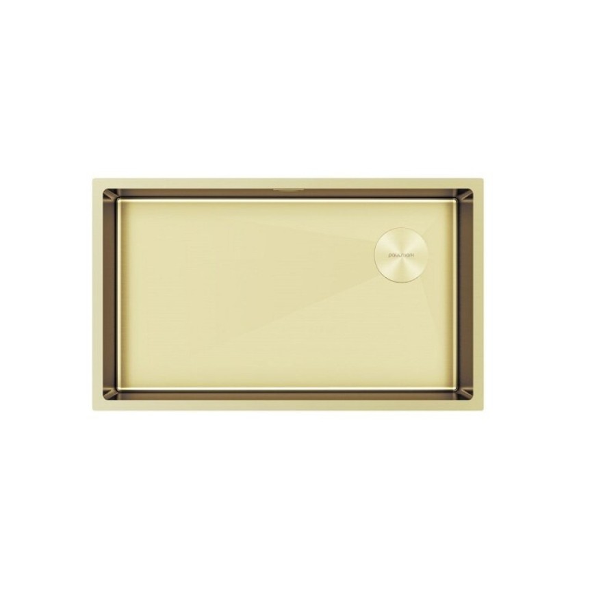 Мойка кухонная Paulmark Next-Skew 74 UNI, PM887444-LG, 74 см, цвет светлое золото