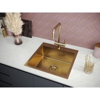 Мойка кухонная Paulmark Velten PM905151-BG, 51 см, брашированное золото