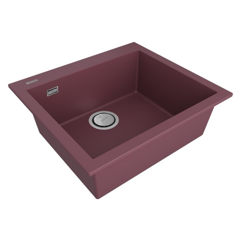 Мойка кухонная Paulmark Decoration, 56 см, PM935650-ME, цвет merlot