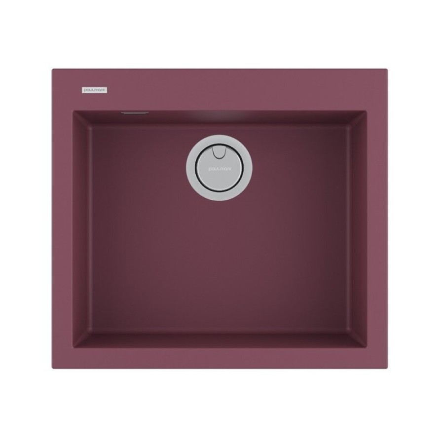 Мойка кухонная Paulmark Decoration, 56 см, PM935650-ME, цвет merlot