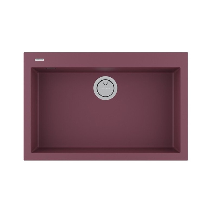 Мойка кухонная Paulmark Decoration, 76 см, PM937650-ME, цвет merlot