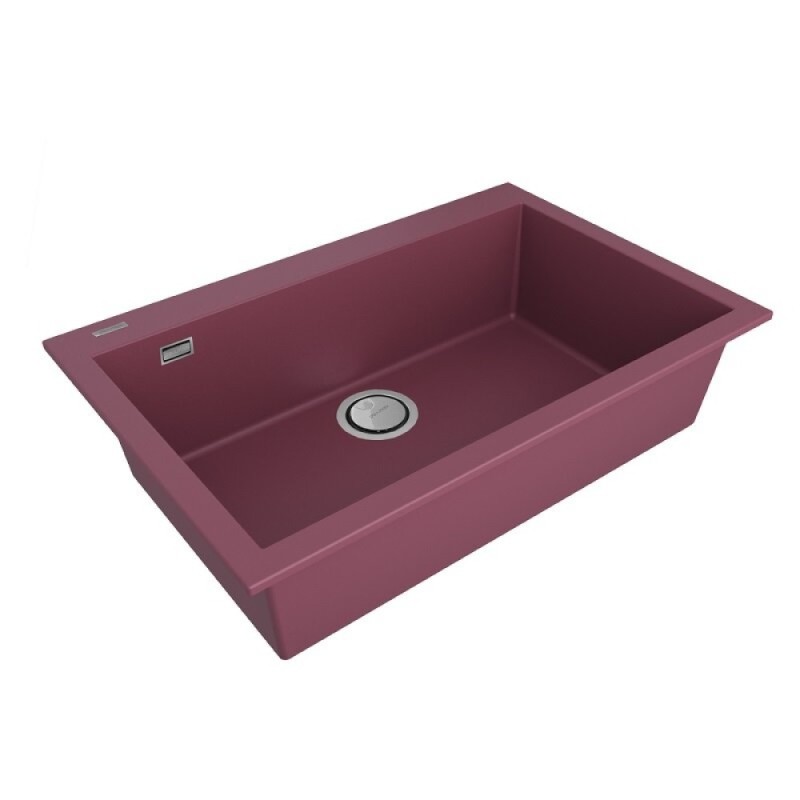 Мойка кухонная Paulmark Decoration, 76 см, PM937650-ME, цвет merlot