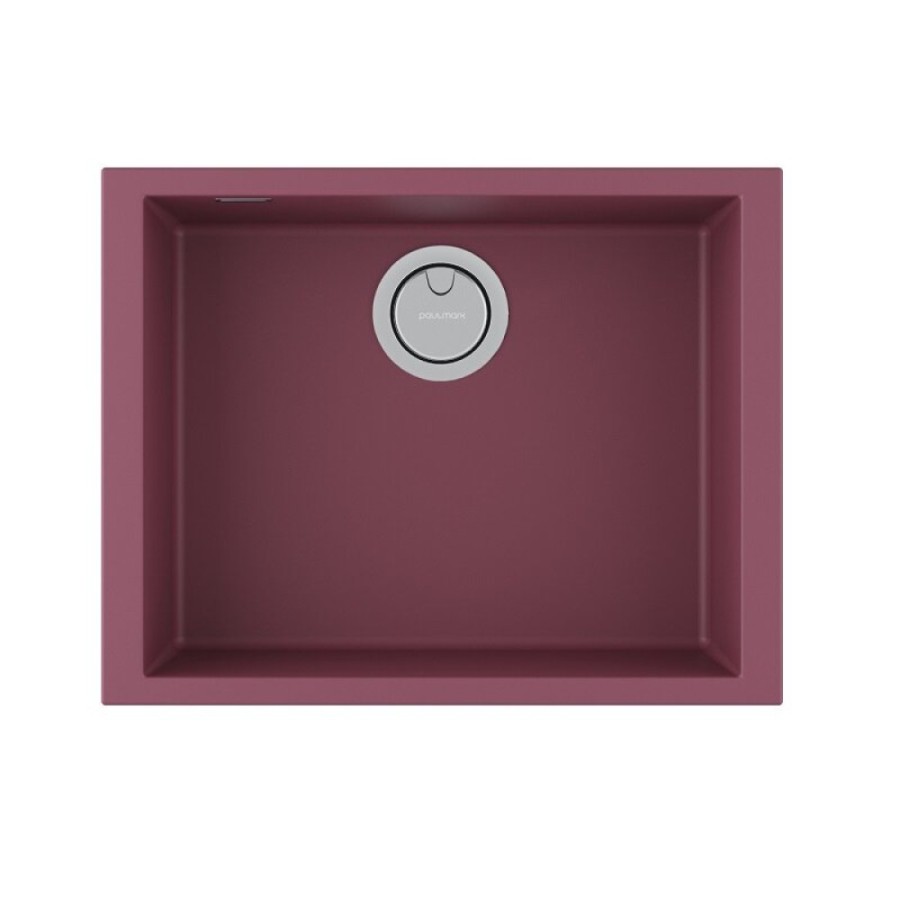 Мойка кухонная Paulmark Neo Classic, 56 см, PM965644-ME, цвет merlot