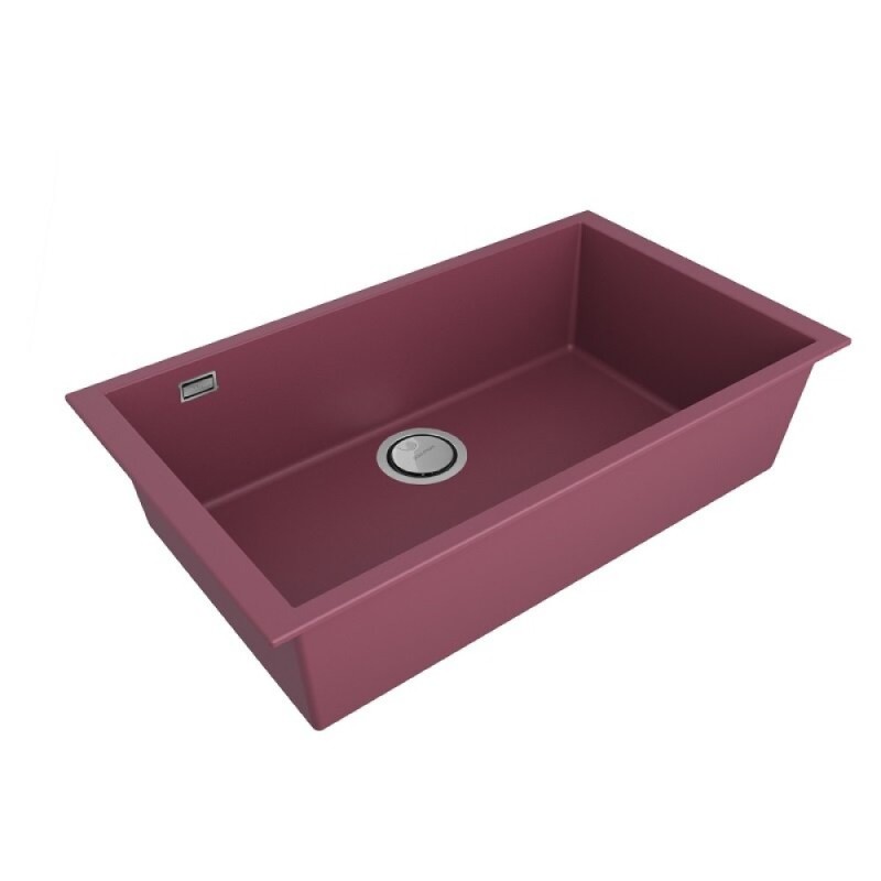 Мойка кухонная Paulmark Neo Classic, 76 см, PM967644-ME, цвет merlot