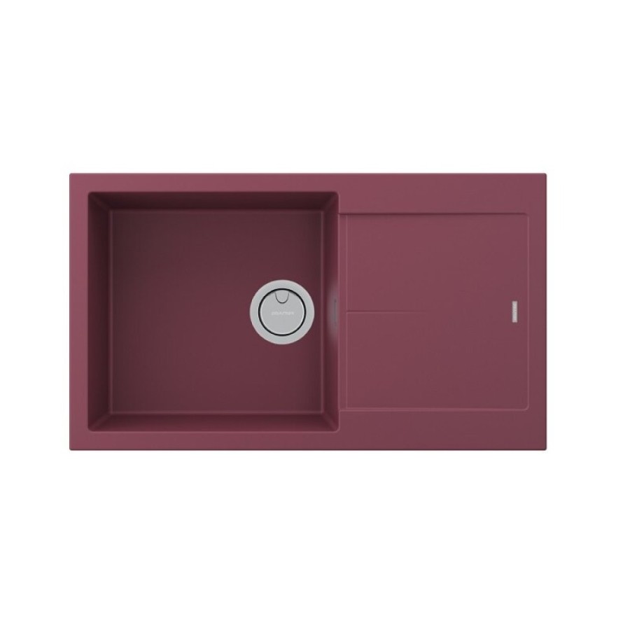 Мойка кухонная Paulmark Extensio, 86 см, PM988650-ME, цвет merlot