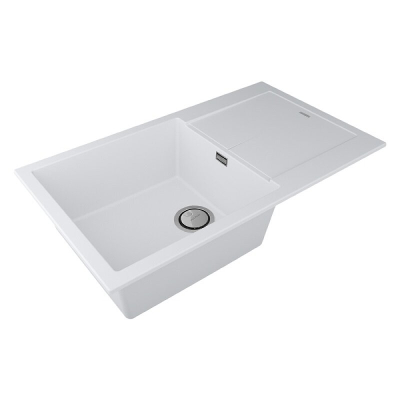 Мойка кухонная Paulmark Extensio, 86 см, PM988650-WH, цвет white