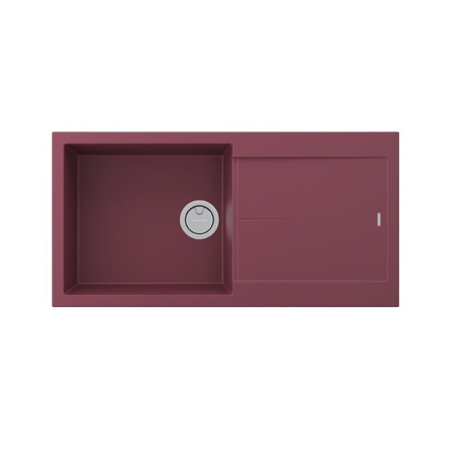 Мойка кухонная Paulmark Extensio, 99 см, PM989950-ME, цвет merlot