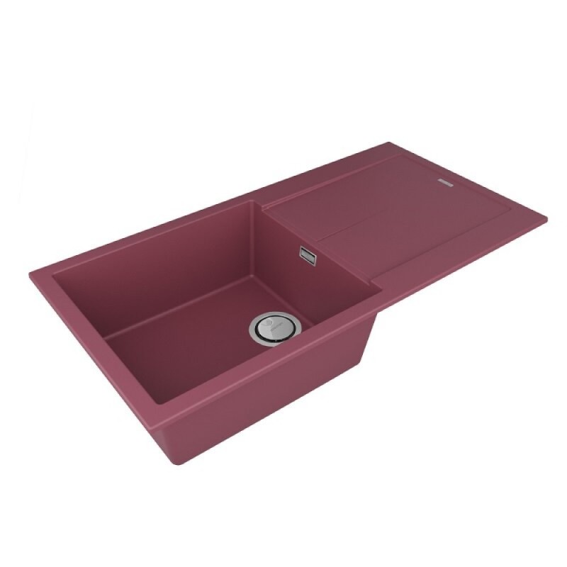 Мойка кухонная Paulmark Extensio, 99 см, PM989950-ME, цвет merlot
