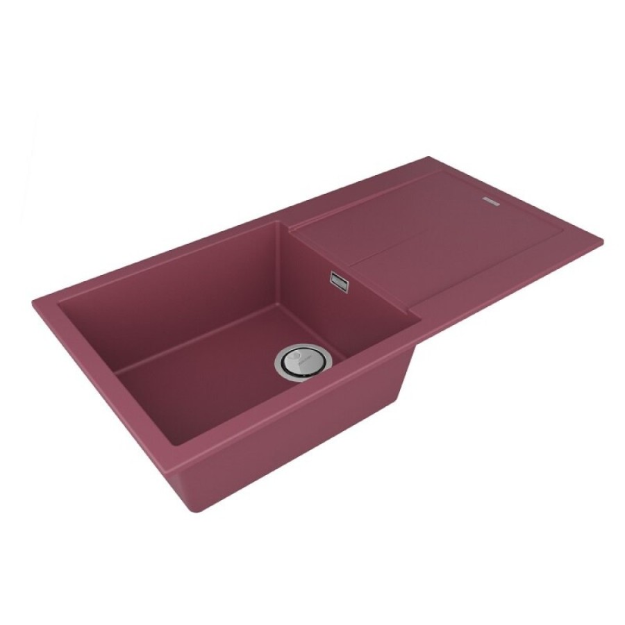 Мойка кухонная Paulmark Extensio, 99 см, PM989950-ME, цвет merlot