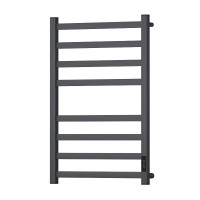 Полотенцесушитель электрический Point Меркурий PN83858GR, ширина 50 см, высота 80 см, диммер справа, цвет графит премиум