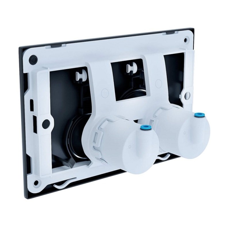 Клавиша смыва Aquatek Pneumo S PNS-0000005, пневматическая, цвет черный матовый