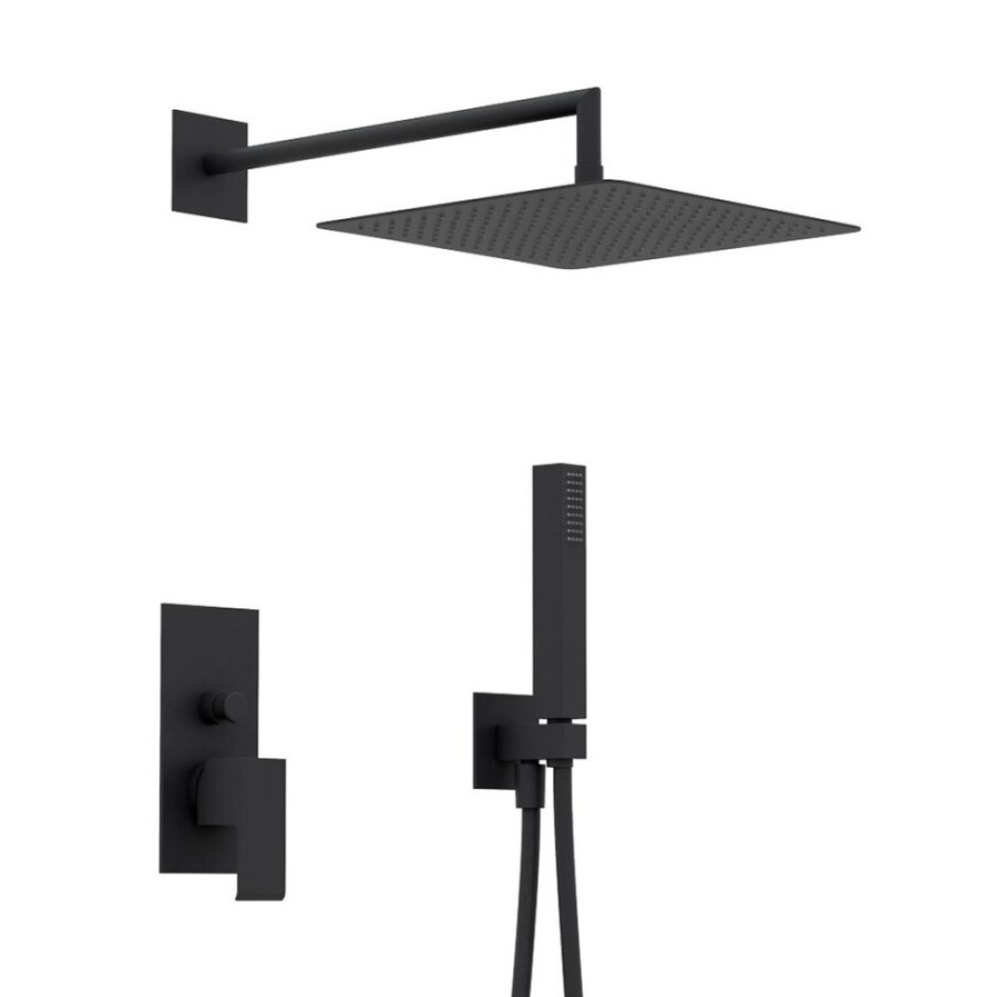 Душевая система Cezares PORTA-DSIPQ-30-NOP, черный матовый