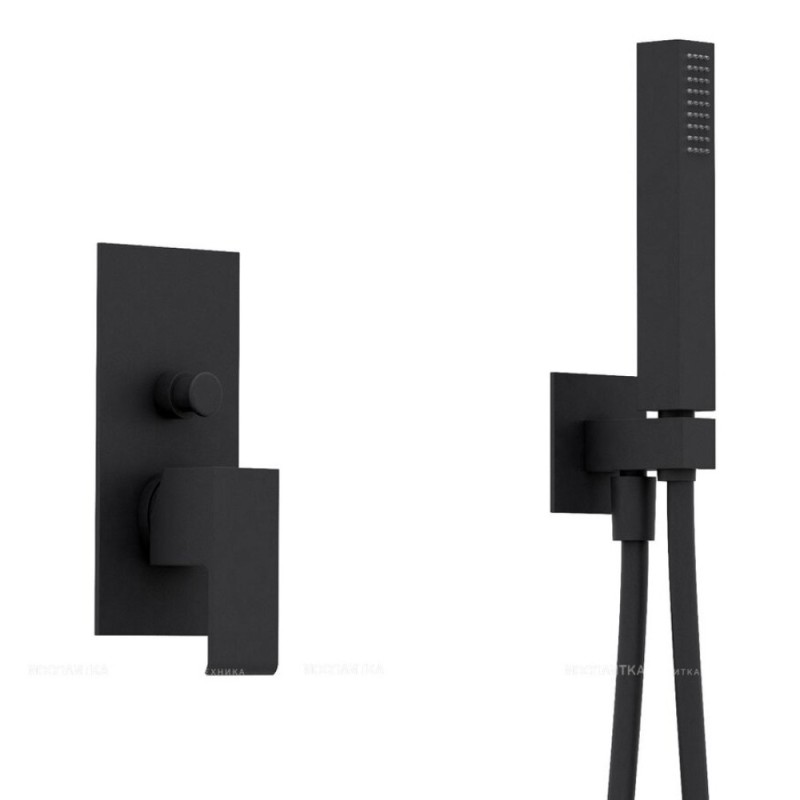 Душевая система Cezares PORTA-DSIPQ-30-NOP, черный матовый